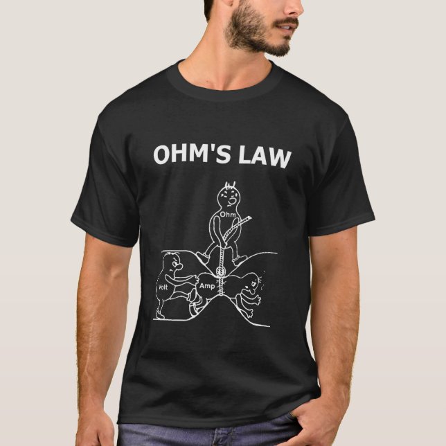 Ohm's Law Electrical Engineer Ohm Electronic T Shi T-Shirt (Front)