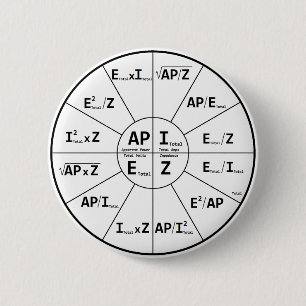 Ohms Law for AC 6 Cm Round Badge