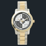 Ohm's Law Watch- Black and White Watch<br><div class="desc">Ohm's Law wheel watch,  black and white dial.</div>