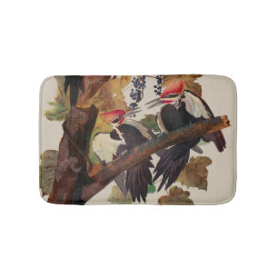 ohn James Audubon Pileated Woodpecker Bird Print Bath Mat