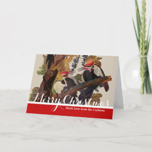 ohn James Audubon Pileated Woodpecker Bird Print Holiday Card