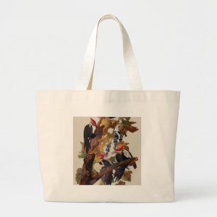 ohn James Audubon Pileated Woodpecker Bird Print Large Tote Bag
