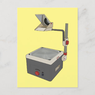 OHP 80s 90s Overhead Projector Postcard