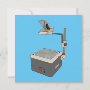 OHP 80s 90s Overhead Projector Thank You Card