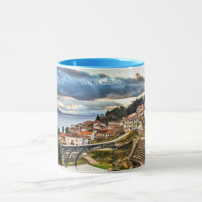 Ohrid, Macedonia landscape Mug (Center)