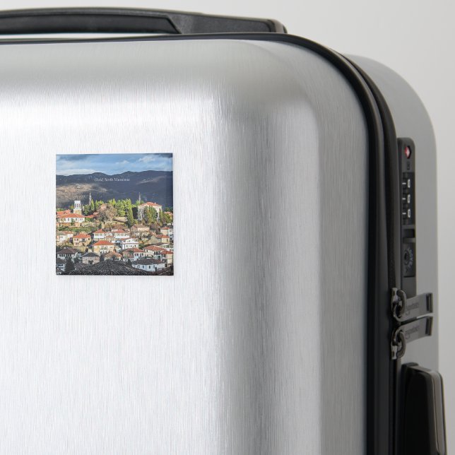 Ohrid, North Macedonia picturesque photo, Magnet (In Situ (Luggage))