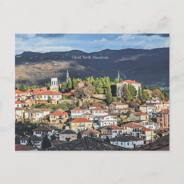 Ohrid, North Macedonia picturesque photo, Postcard (Front)