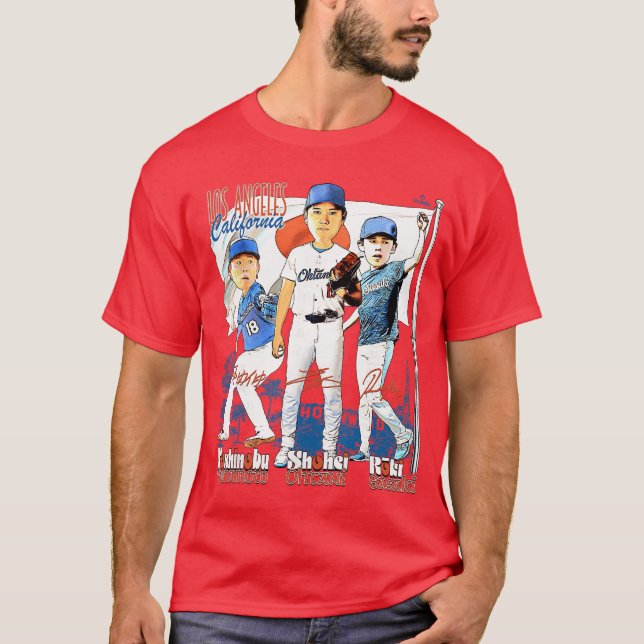 Ohtani Yamamoto Sasaki Los Angeles D MLBOSY701k gi T-Shirt (Front)
