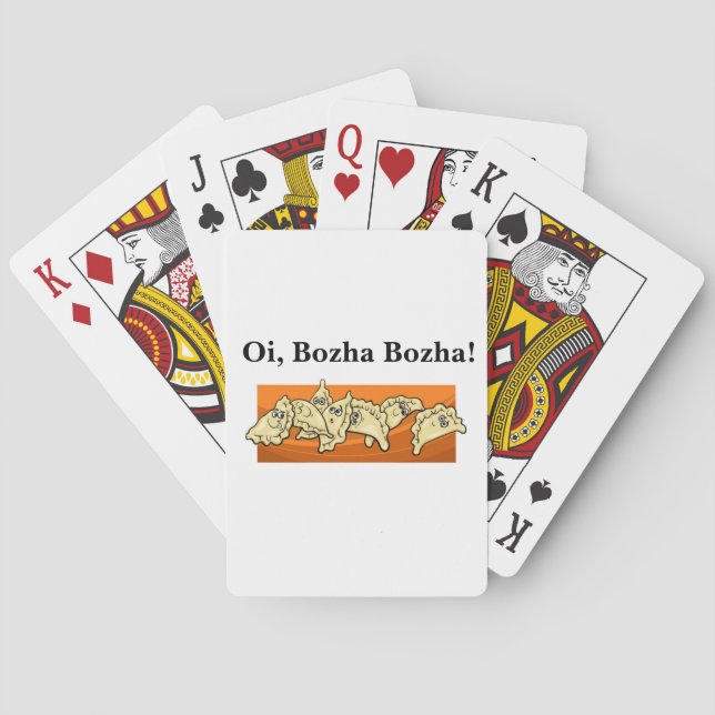 Oi Bozha Bozha Perogies Pierogies Playing Cards (Back)