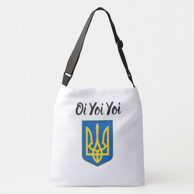 Oi Yoi Yoi Ukrainian Tryzub Tote Bag (Back)