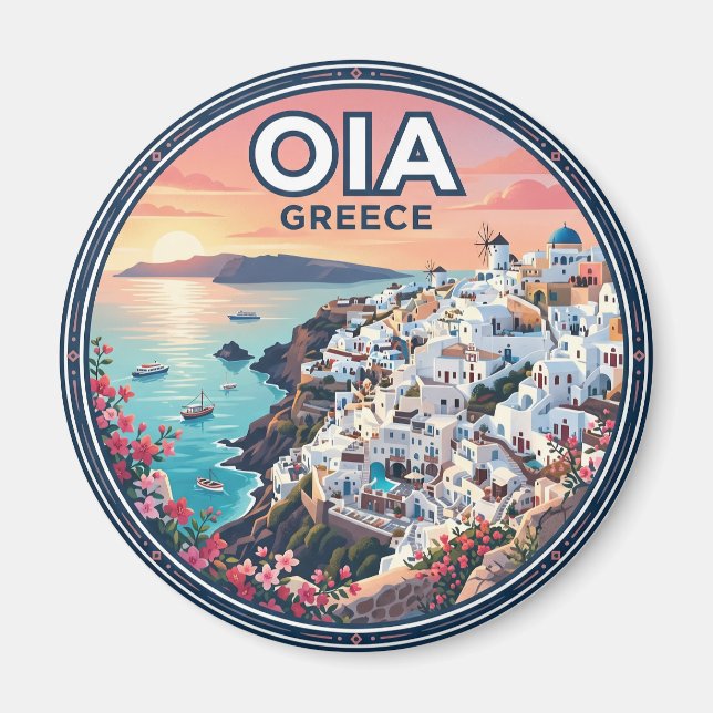 Oia Greece Magnet (Front)