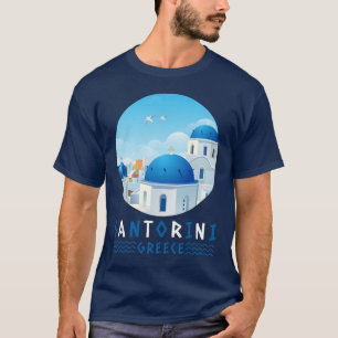 Oia, Santorini, Greece Men's Navy Blue T-Shirt