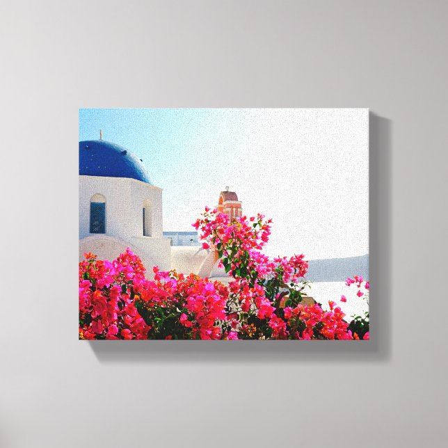 Oia Santorini, Greece Photography  Canvas Print (Front)