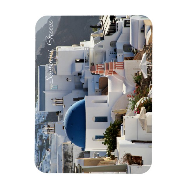 Oia,Santorini Greece, photography, magnet (Vertical)