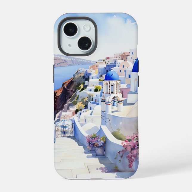 Oia Santorini iPhone 15 Case (Back)