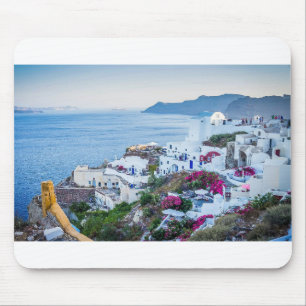 Oia Santorini Village Greece Mouse Mat