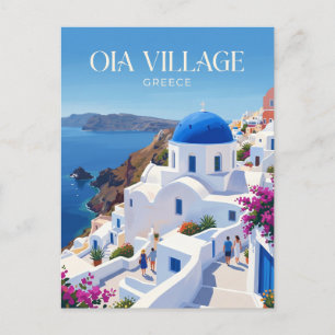 Oia Village Greece Postcard