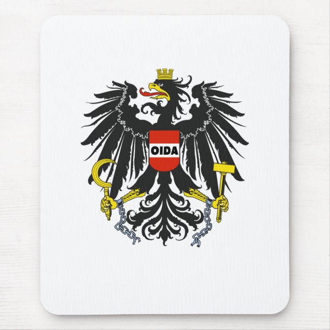 Oida Austria Austria Dialect Eagle Mouse Mat (Front)
