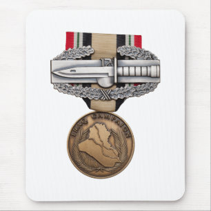 OIF Combat Action Badge Mouse Mat