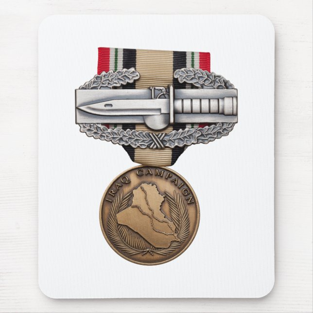 OIF Combat Action Badge Mouse Mat (Front)