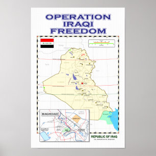 OIF - Iraq map poster
