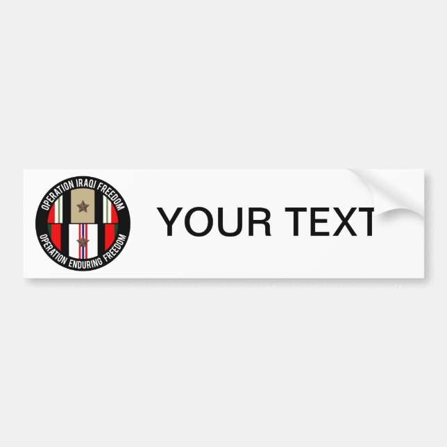 OIF - OEF 1 star Bumper Sticker (Front)