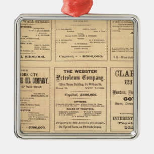 Oil Advertisements Metal Tree Decoration