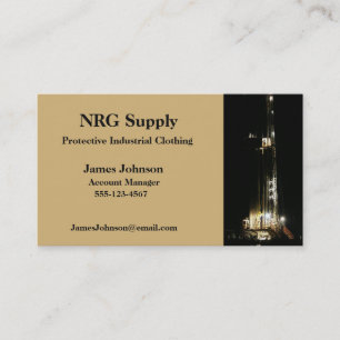 Oil And Gas Industry Business Cards Lit Rig