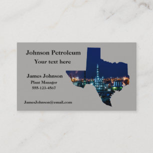 Oil And Gas Industry Business Cards Oil Pump Texas