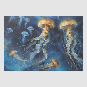 Oil Art Jellyfish Decoupage  Tissue Paper