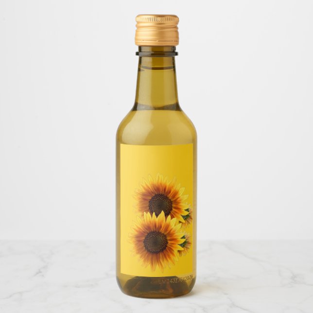 Oil bottle sunflower label (Front)