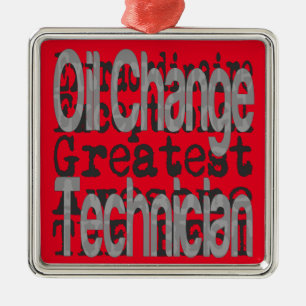 Oil Change Technician Extraordinaire Metal Tree Decoration