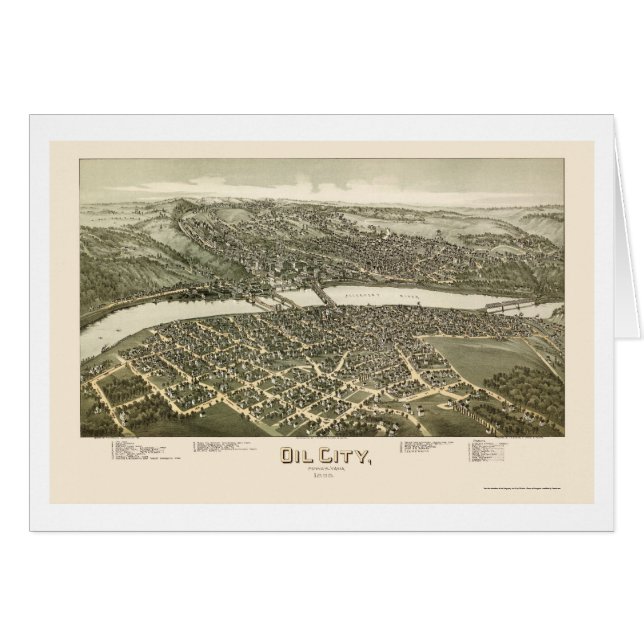 Oil City, PA Panoramic Map - 1896 (Front Horizontal)
