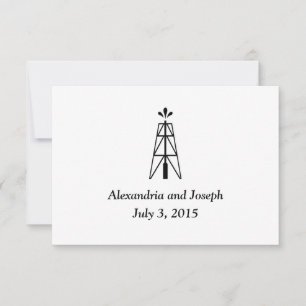 Oil Derrick Wedding   RSVP Insert