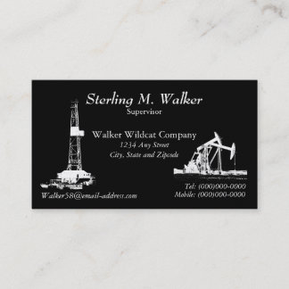 Oil Drilling Rig and Oil Pumping Units Business Card
