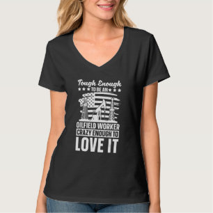 Oil Drilling Us Flag Fracker - Fracking Oilfield T-Shirt