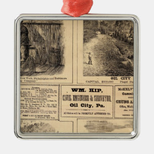 Oil farms metal tree decoration