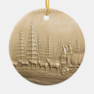Oil Field  Humble, Texas Ceramic Tree Decoration