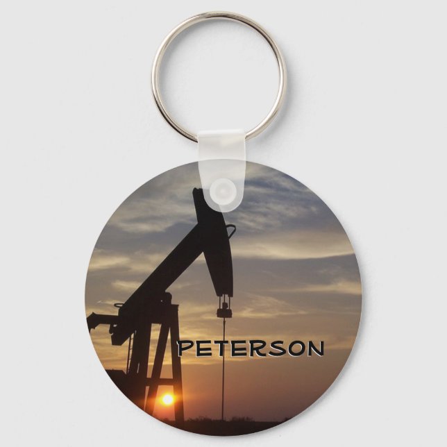 Oil Fields monogram Key Ring (Front)