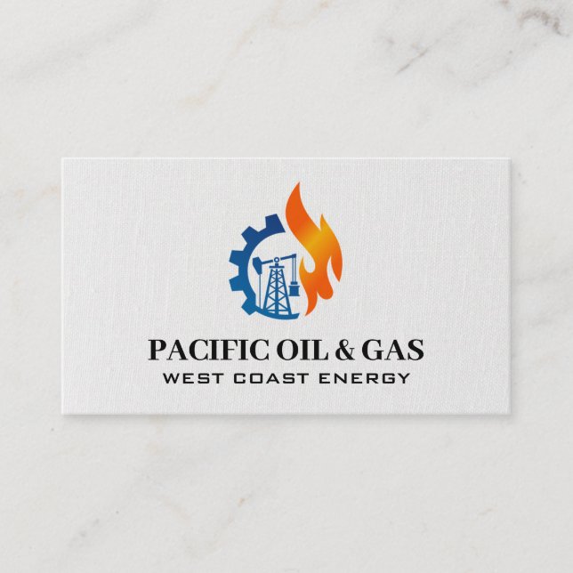 Oil & Gas Logo Business Card (Front)