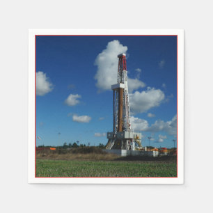 Oil Gas Rig Drilling Print Party Napkins