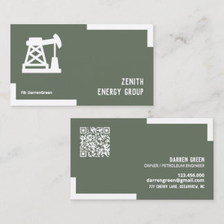 Oil Industry QR Business Card