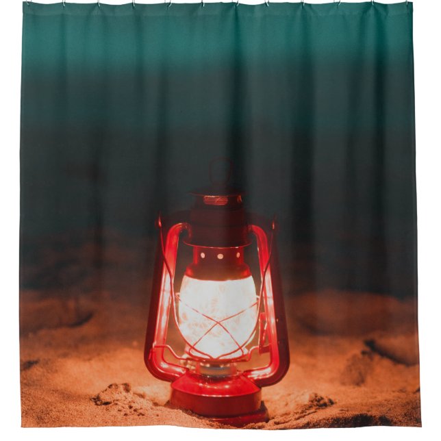 Oil lamp shower curtain (Front)