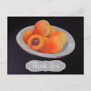 Oil on Canvas Peaches Thank You Postcard