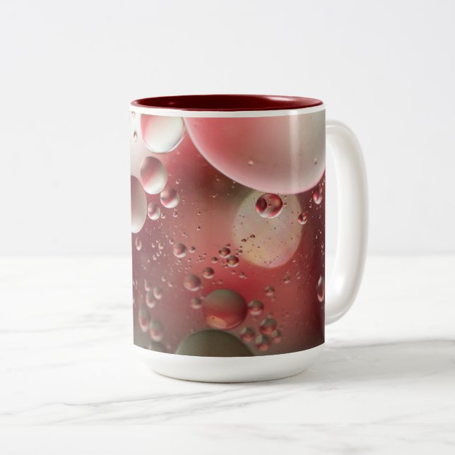 Oil on water Two-Tone coffee mug (Front Right)