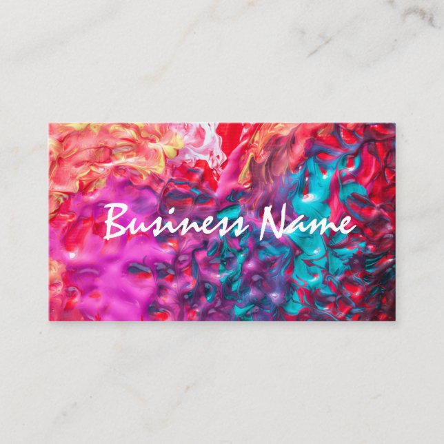 Oil paint art business card (Front)