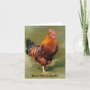 Oil Painted Chicken Note Card