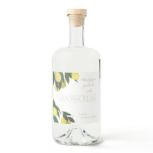 Oil Painted Lemon Liquor Bottle