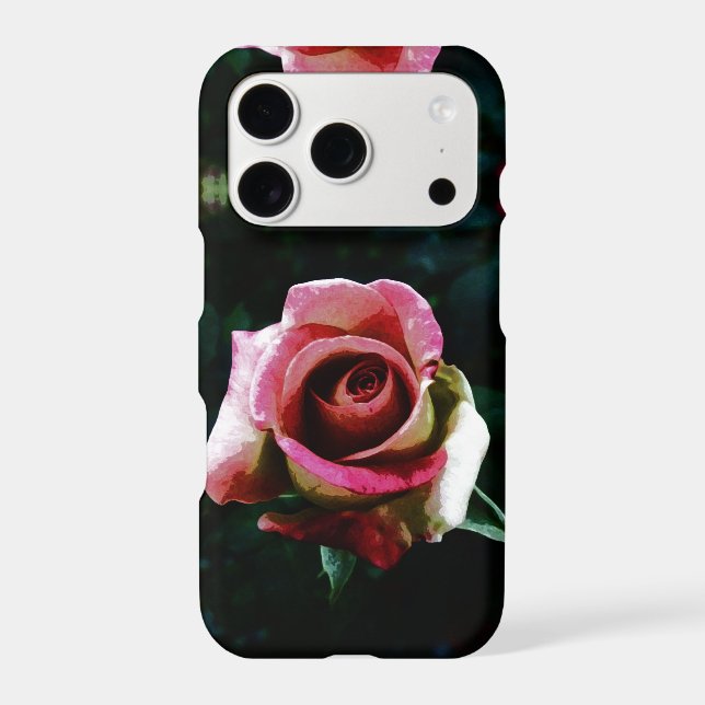 Oil painted red rose (Back)