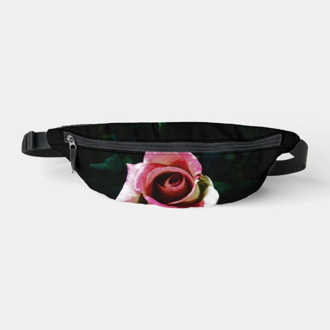 Oil painted red rose bum bags (Front)